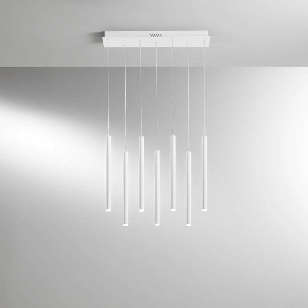 35W LED pakabinamas šviestuvas PYPE, baltas, CCT