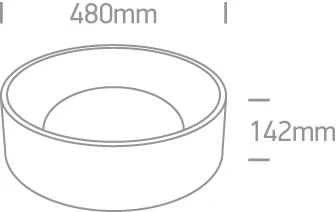 Lubinis šviestuvas 35W LED plafonas, juodu korpusu, 2700/3000/4000K, 67452/B/V