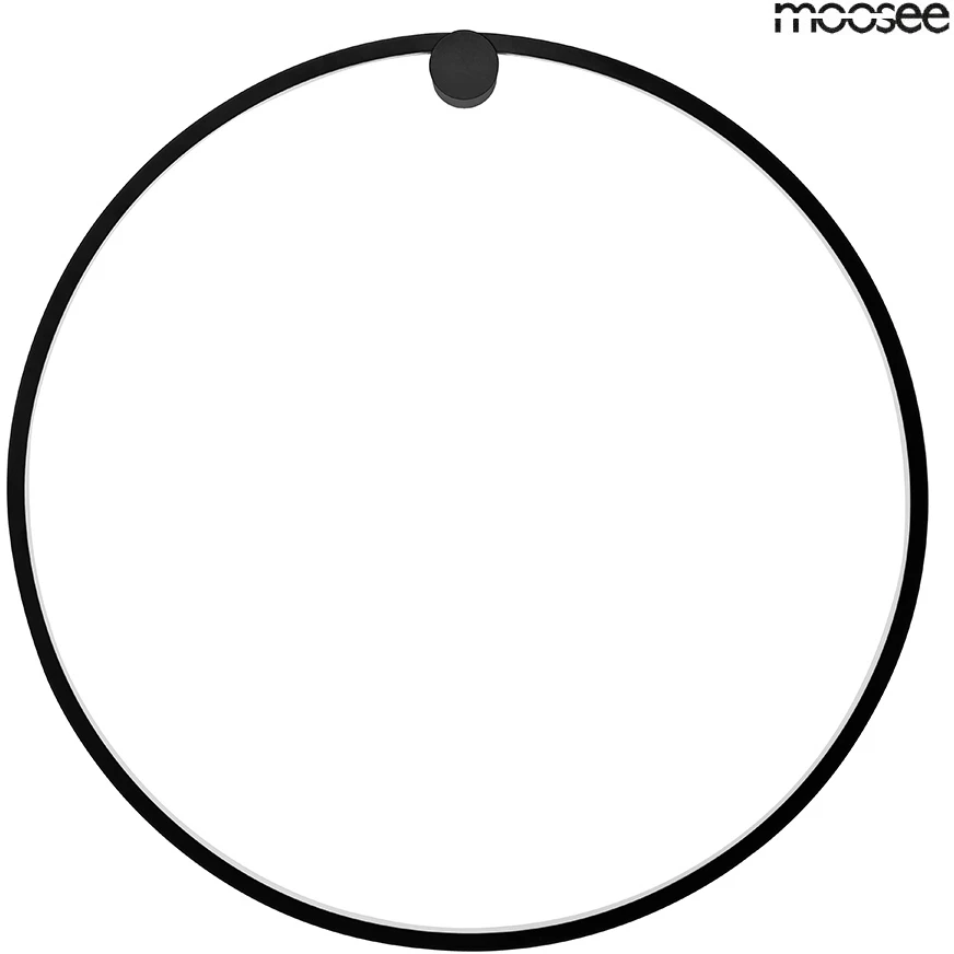 35W LED sieninis šviestuvas HOOP 80, juodas, 3000K
