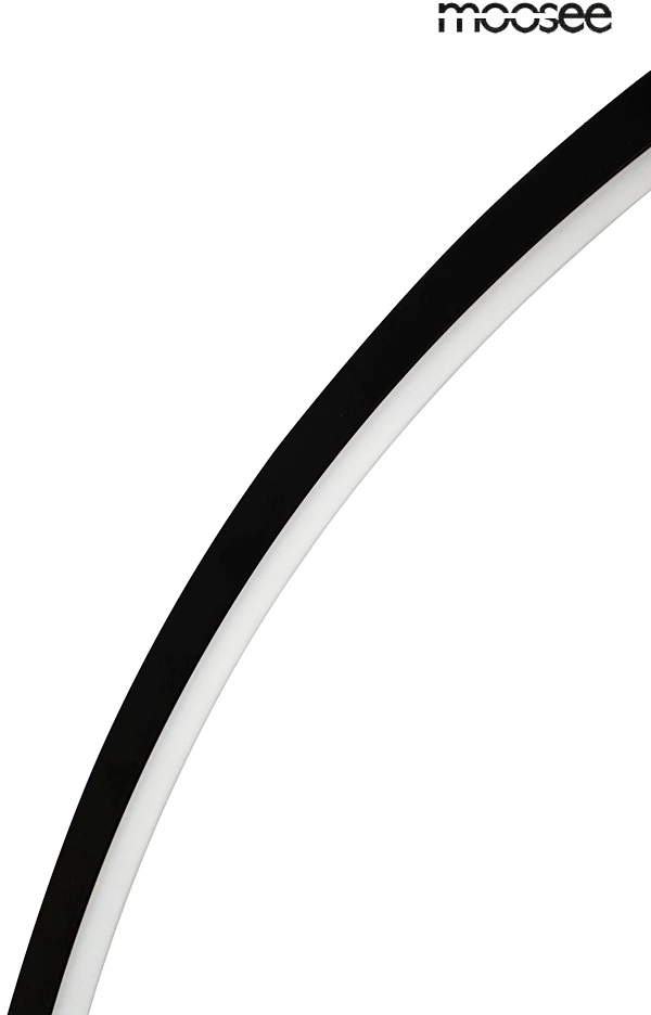 35W LED sieninis šviestuvas HOOP 80, juodas, 3000K