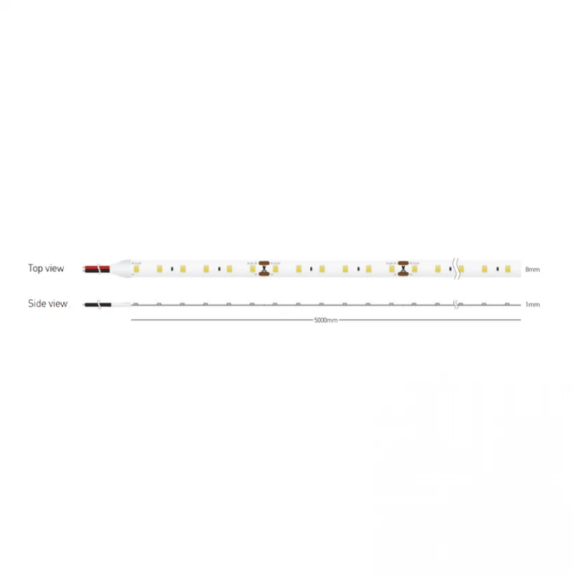 3,5W/m LED juosta, 24V, 120LEDs/m, 3000K, IP20, 5m ritė, LS18