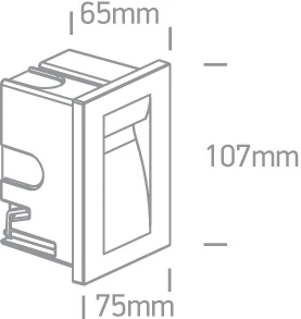 3,6W LED įleidžiamas sieninis lauko šviestuvas, baltas, 3000K, 68062/W/W