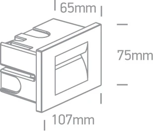 3,6W LED įleidžiamas sieninis lauko šviestuvas, baltas, 3000K, 68064/W/W