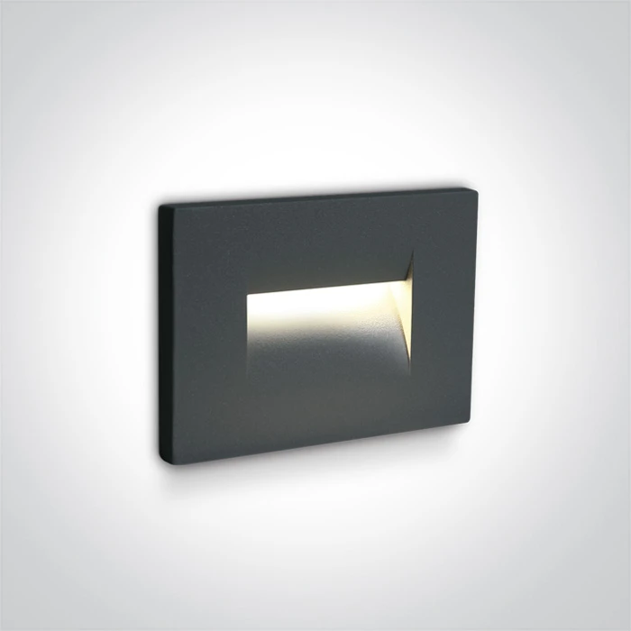 3,6W LED įleidžiamas sieninis lauko šviestuvas, antracito sp., 3000K, 68064/AN/W
