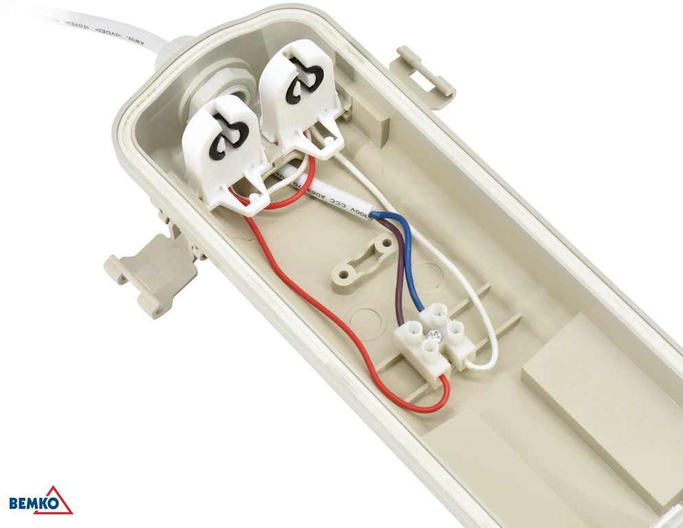Kafler 36W LED linijinis šviestuvas AKWAR, 2xT8, baltas, 4000K, IP65, 120cm