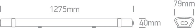 36W LED linijinis šviestuvas, baltas, 4000K, 38236LC/C