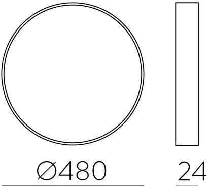 36W LED lubinis šviestuvas KOE, baltas, 3000/4000K, IP43, P3852272B