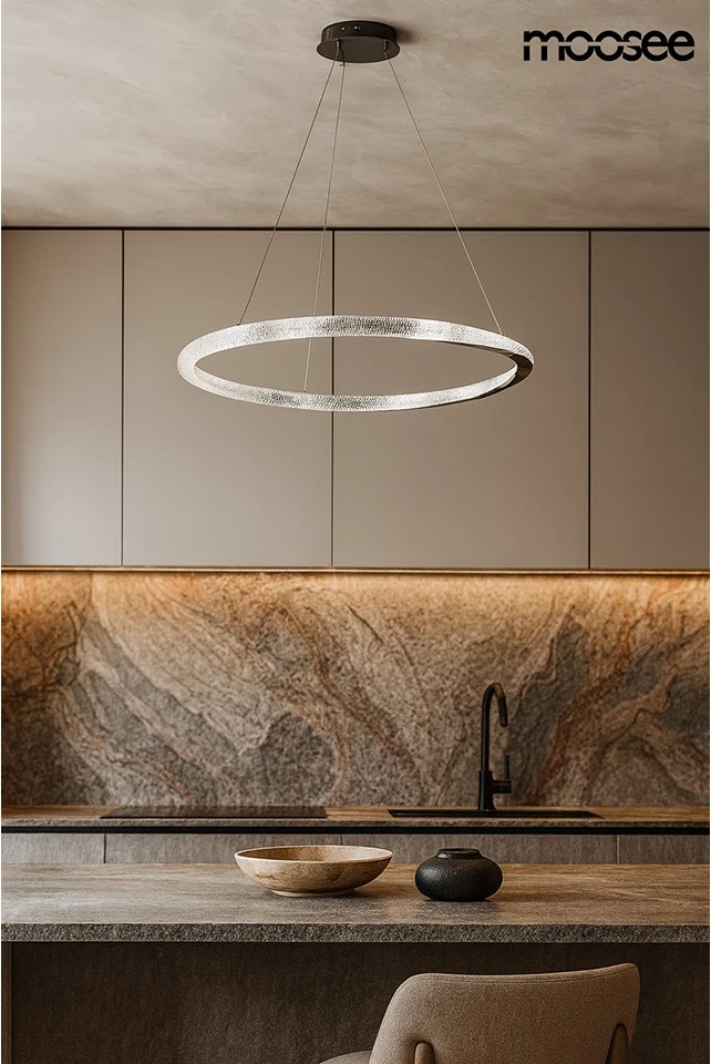 36W LED pakabinamas šviestuvas ANILLO, tamsaus chromo sp., 3000K, 80cm