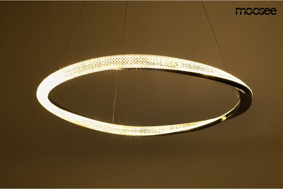 36W LED pakabinamas šviestuvas ANILLO, tamsaus chromo sp., 3000K, 80cm