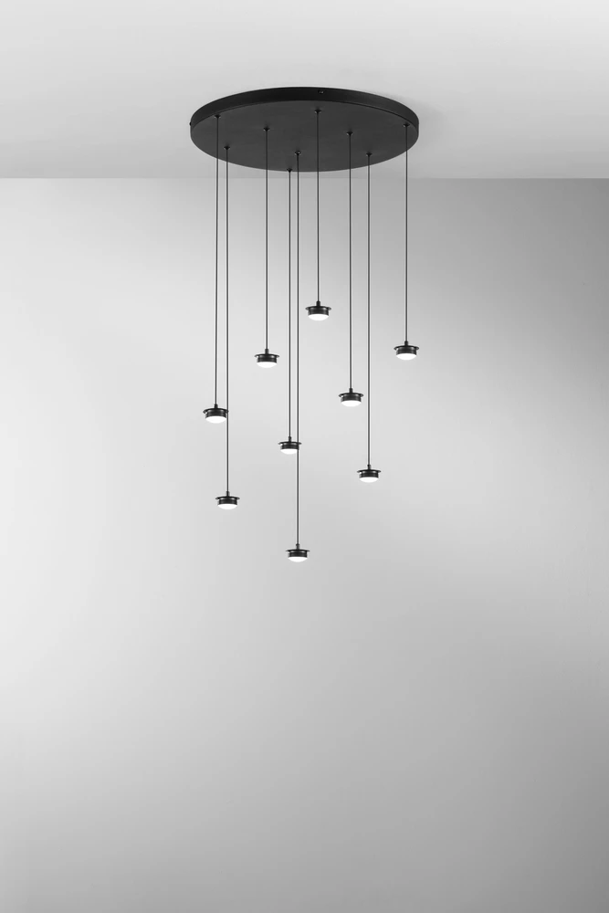 36W LED pakabinamas šviestuvas BASE, juodas