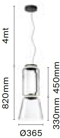 36W LED pakabinamas šviestuvas NOCTAMBULE SUSPENSION, juodu korpusu, 2700K, dimeriuojamas