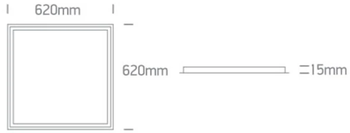 36W LED panelė - šviečiantis rėmelis, baltas, 62x62cm, 3000/4000/5500K, 50140FA/V