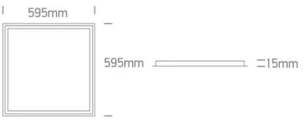 36W LED panelė - šviečiantis rėmelis, baltas, 60x60cm, 3000/4000/5500K, 50140F/V