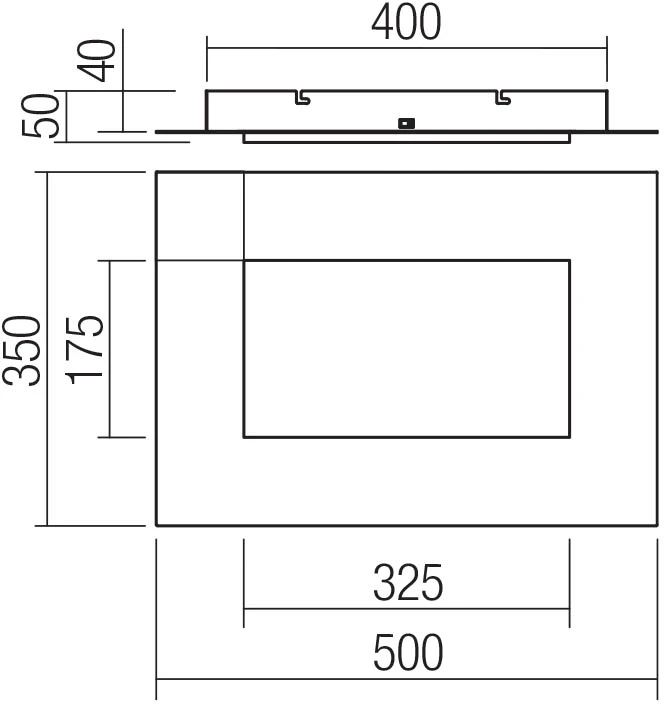 Lubinis šviestuvas 36W LED paviršinis šviestuvas TATAMI, baltas, 3000/4000/6500K