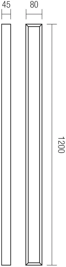 36W LED sieninis šviestuvas HORIZON, chromo sp., 3000/4000K, IP44, 01-3793