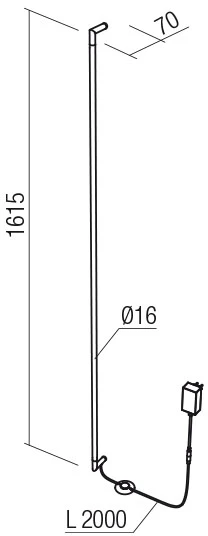 36W LED sieninis šviestuvas STICK, matinės žalvario sp., 3000K, dimeriuojamas, 01-2792