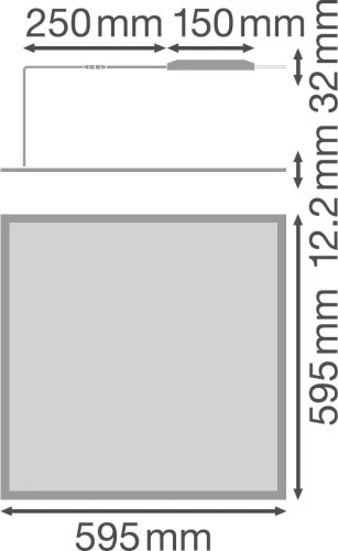 Lubinis šviestuvas Ledvance 36W panelė ECO PANEL 60x60, 4000K