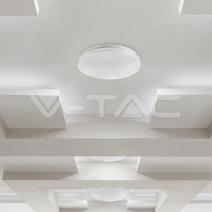 Sieninis šviestuvas V-tac 36W paviršinis šviestuvas, baltas, 3000/4000/6400K