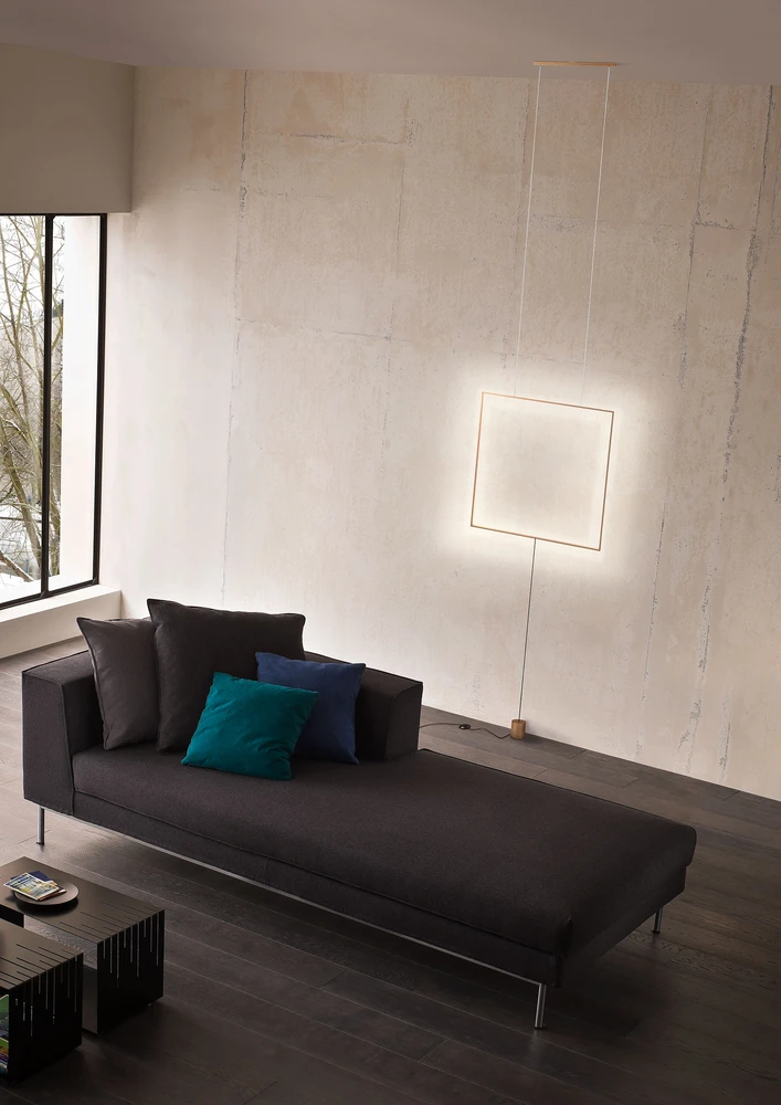 37W LED grindinis/pakabinamas šviestuvas SLICK, matinės aukso sp., 3000K, 01-2135