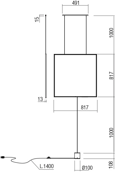 37W LED grindinis/pakabinamas šviestuvas SLICK, matinės aukso sp., 3000K, 01-2135