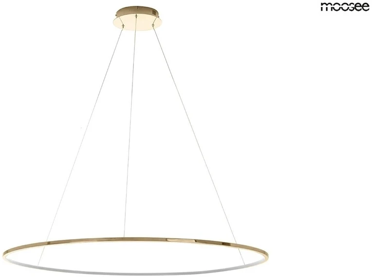 37W LED pakabinamas šviestuvas RING SLIM 120, aukso sp., 3000K, su nuotolinio valdymo pulteliu, dimeriuojamas