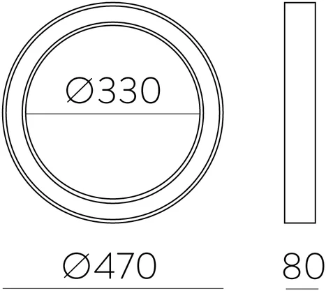 38W LED lubinis šviestuvas ALISO, juodas, 2700/3000/4000K, dimeriuojamas, P3742074NDP