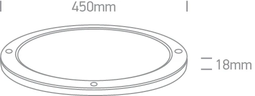 Lubinis šviestuvas 38W LED plafonas, baltas, 3000K, 62038F/W/W