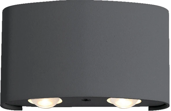 3,8W LED sieninis šviestuvas TWIST, tamsiai pilkas, 3000K, 4211001