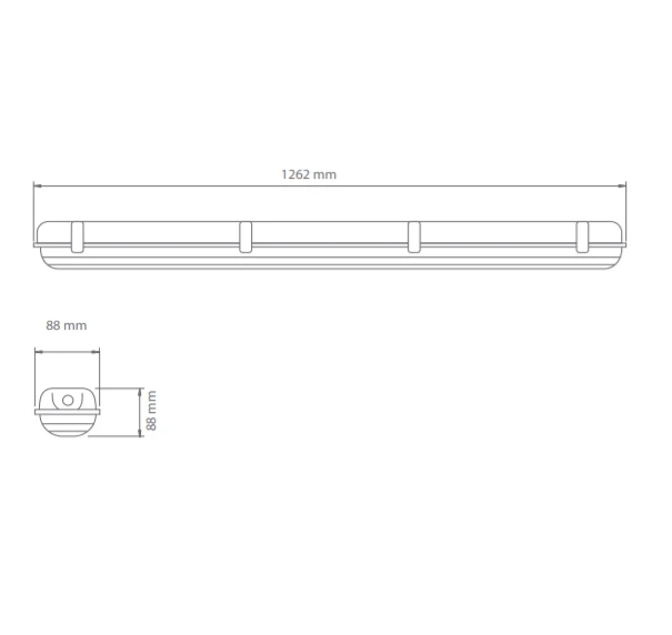 39W LED šviestuvas WARS 1x120 4000K