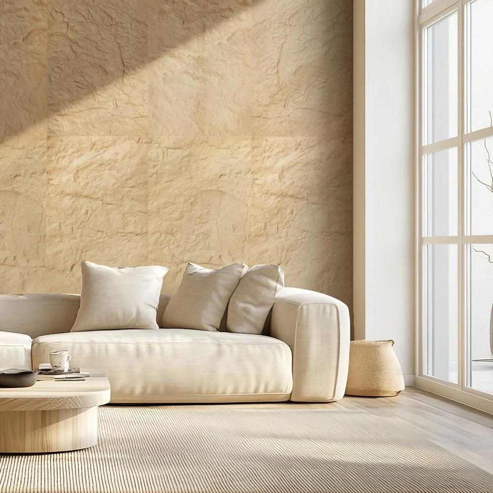 VEVOR 3D sienų plokštės 4 vnt 120x60 cm akmens imitacijos geltonos