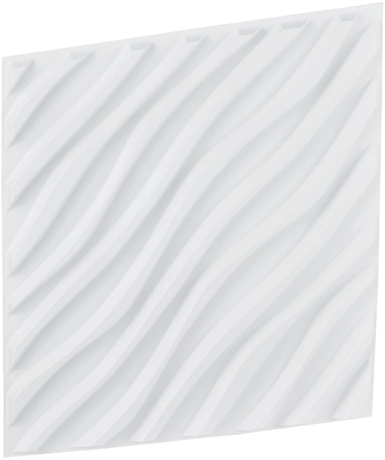 VEVOR 3D sienų plokštės 12 vnt. baltos PVC