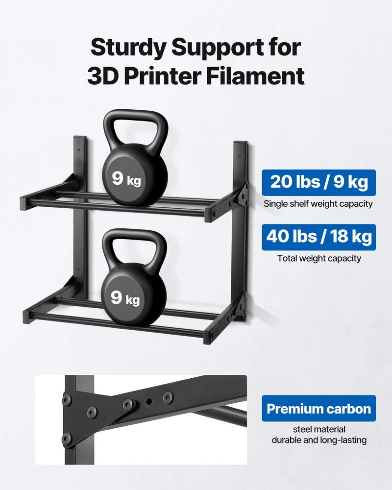 VEVOR Sieninė 3D spausdintuvo ritinių lentyna