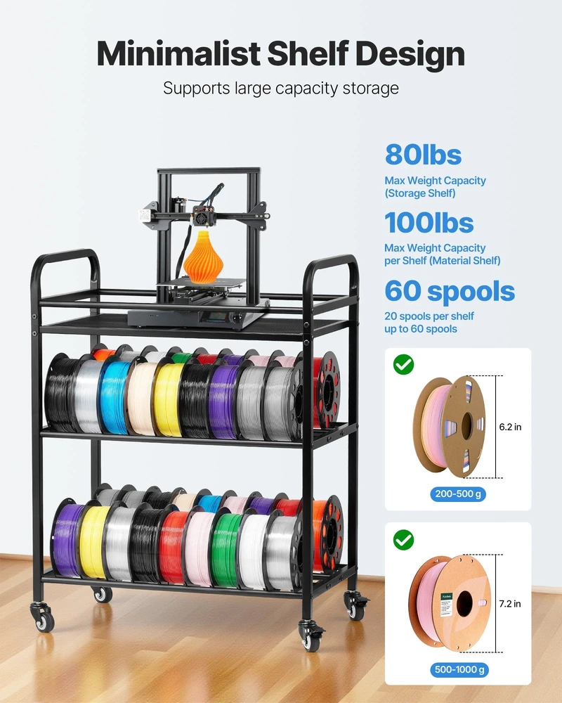 VEVOR 3D spausdintuvo siūlų laikymo stovas