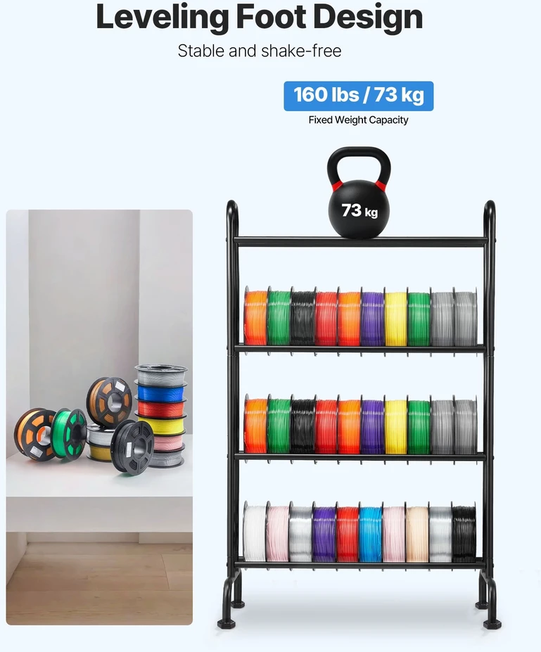 VEVOR 3D spausdintuvo siūlų laikymo lentyna su ratukais