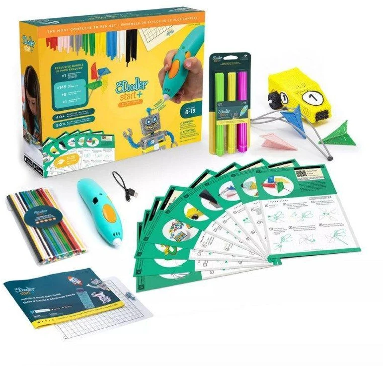 3DOODLER 3D SPAUSDINIMO RAŠIKLIS VAIKAMS NUO 6 METŲ 3DOODLER START PLUS, PAPILDYTAS RINKINYS SPLUS-COSTC