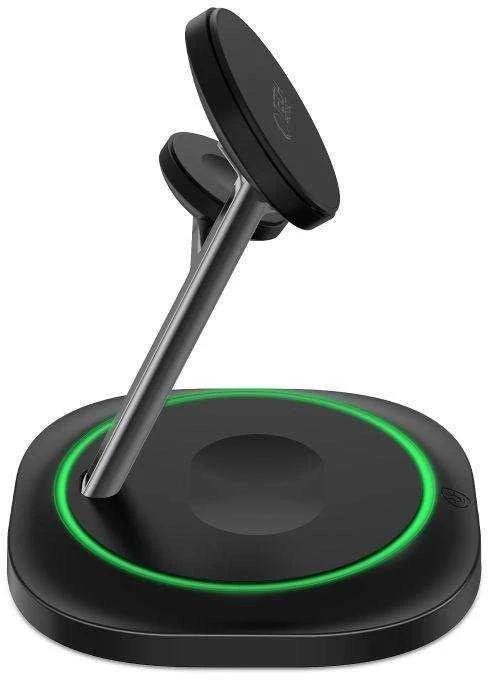 Tech-Protect QI15W-A46 3in1 magnetinis MagSafe indukcinis įkroviklis - Juodas