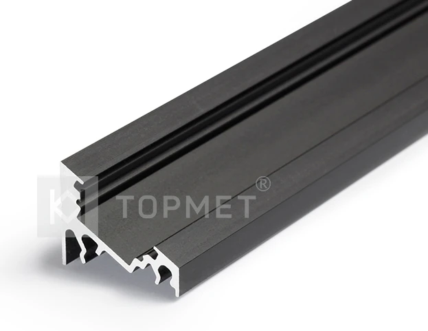 3m LED juostos profilio CORNER10, juodai anoduotas