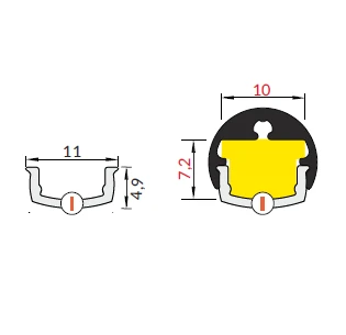 3m LED juostos profilio dangtelis i-click, matinis