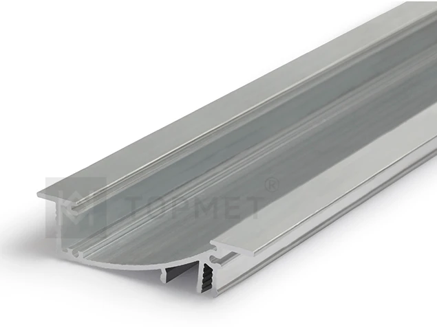 3m LED juostos profilio FLAT8, neanoduotas aliuminis