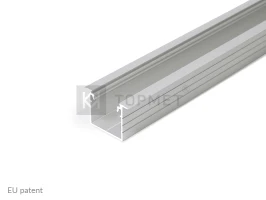 3m LED juostos profilio LINEA-IN20, neanoduotas aliuminis