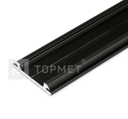 3m LED juostos profilis ARC12 CD/U5, lankstus, juodai dažytas
