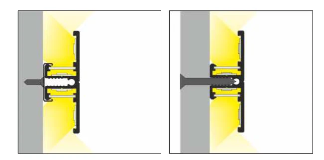 3m LED juostos profilis BACK10 A/UX, anoduotas aliuminis