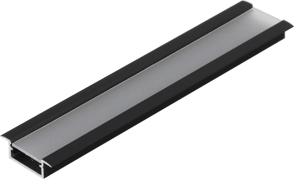 3m LED juostos profilis BEGTIN12 J/S, juodai anoduotas
