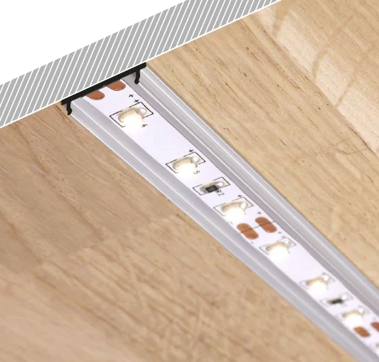 3m LED juostos profilis FIX12, anoduotas aliuminis