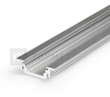 3m LED juostos profilis GROOVE10 BC/UX, neanoduotas aliuminis