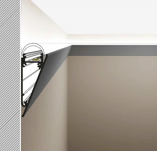 3m LED juostos profilis WALLE12 BCD, anoduotas aliuminis