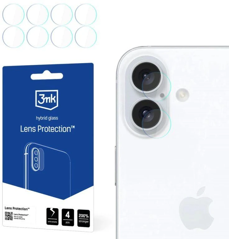 3MK Lens Protect iPhone 16 6.1″ fotoaparato lęšių apsauga 4 vnt.
