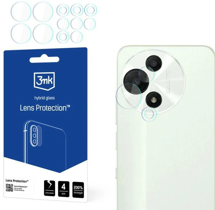 3Mk apsauginis kameros objektyvo stiklas 3mk objektyvo apsauga, skirta TCL 60 5G / 60R 5G / 60 SE NXTPAPER 5G