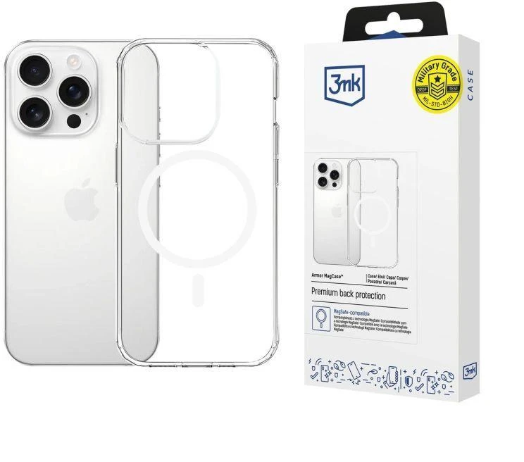 3mk Armor MagCase iPhone 14 Pro - Skaidrus