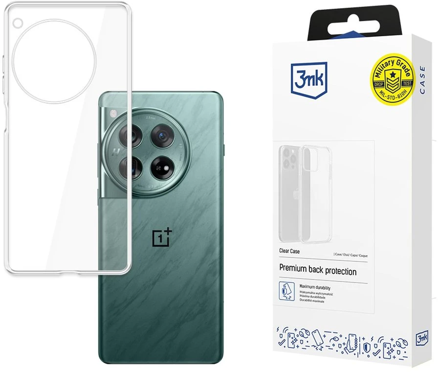 3mk dėklas telefonui skaidrus OnePlus 12 - dėklas telefonui skaidrus